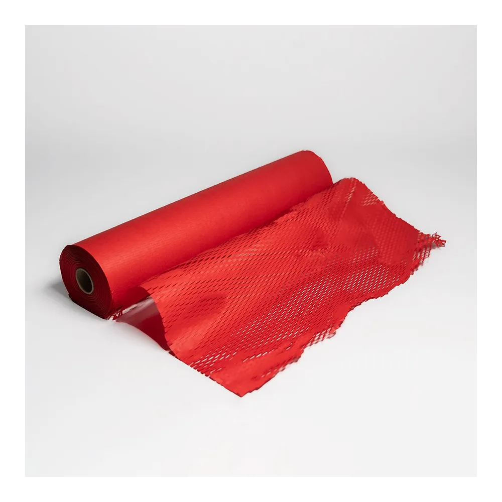 PerfectoPack, крафт-бумага сетчатая (сотовая), красная, 50 м